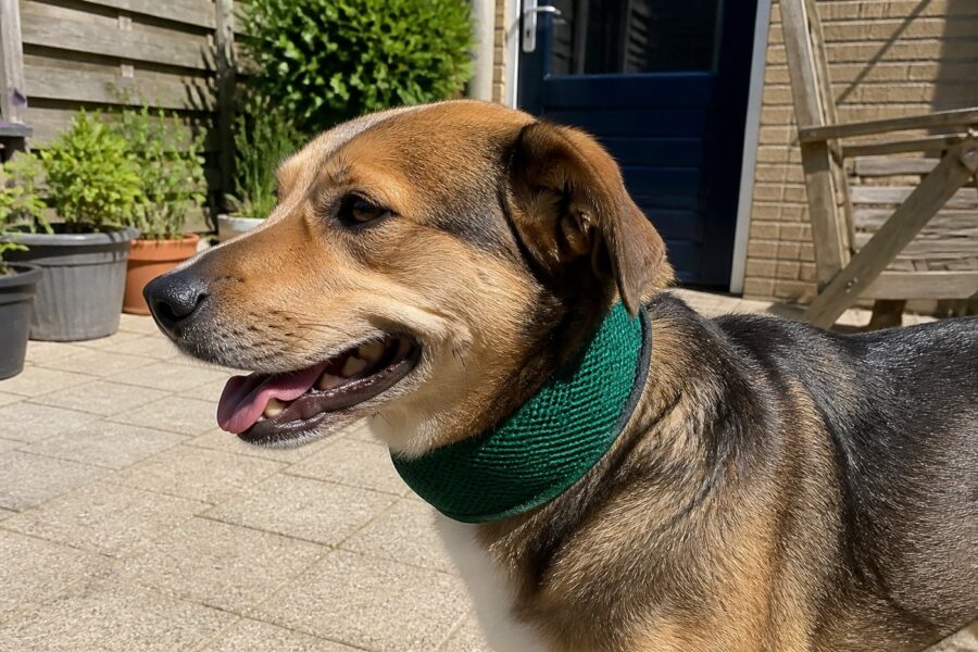 Koelband met UV-bescherming — smaragdgroen