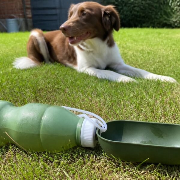 Knijpfles met drinkbak — groen, 500 ml