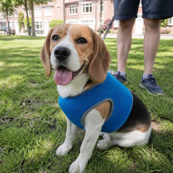 Koelvest voor honden — blauw, maat M